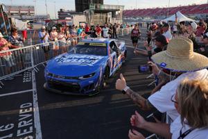 Racers compete in the Enjoy Illinois 300 NASCAR Cup Series at the World Wide Technology Raceway