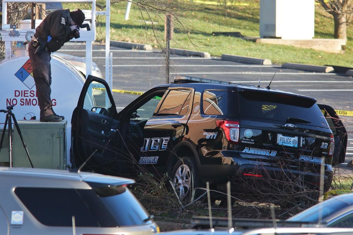 Arnold Police Officer Shot in His Patrol Car
