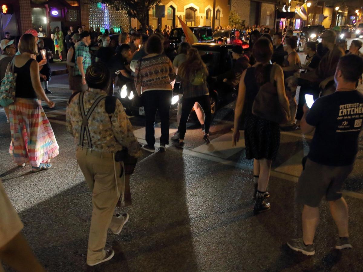 Car Drives Through Protesters St Louis Car Drives Through Protesters St Louis
