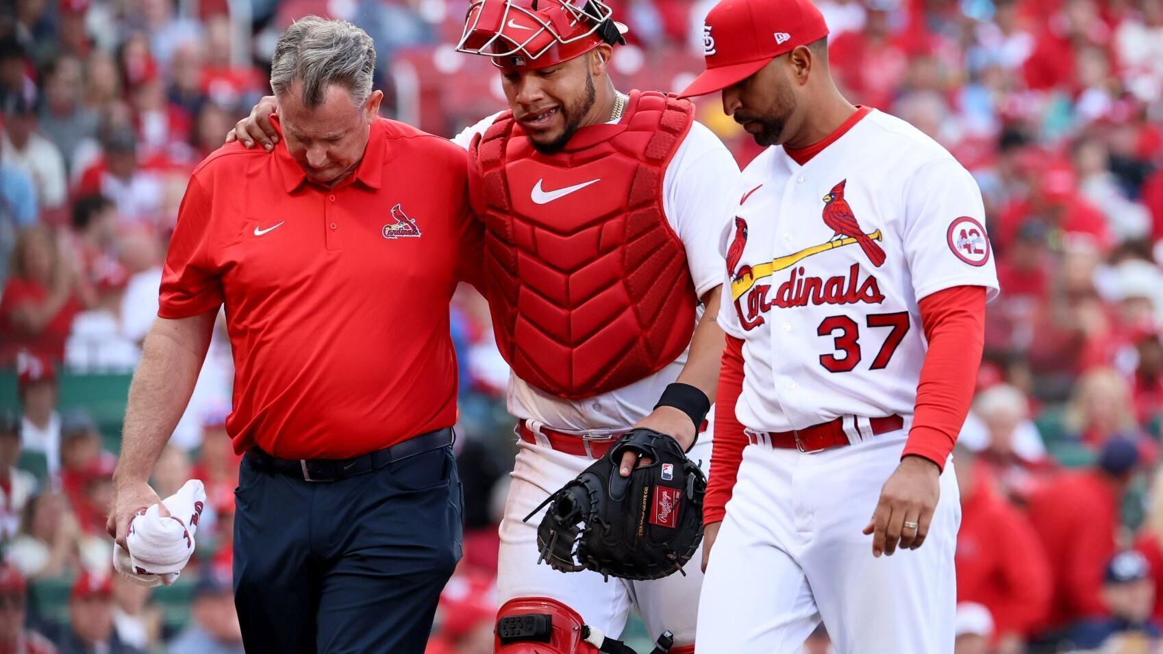 A bruising loss: Cardinals squander three leads in late innings, fall to Toronto in opener