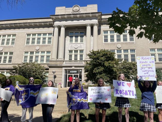 Rally at Rosati-Kain High School