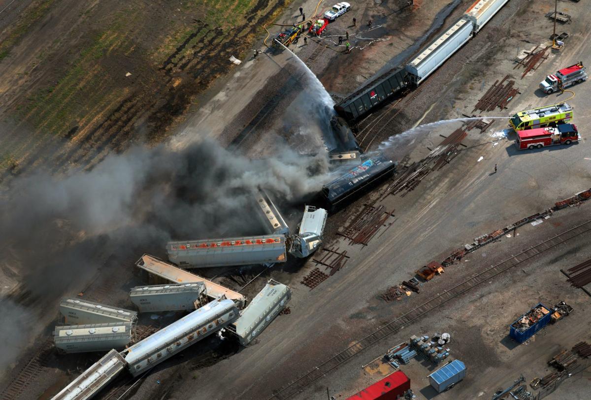 Train derailment, fire in Dupo leads to school, home, work evacuations