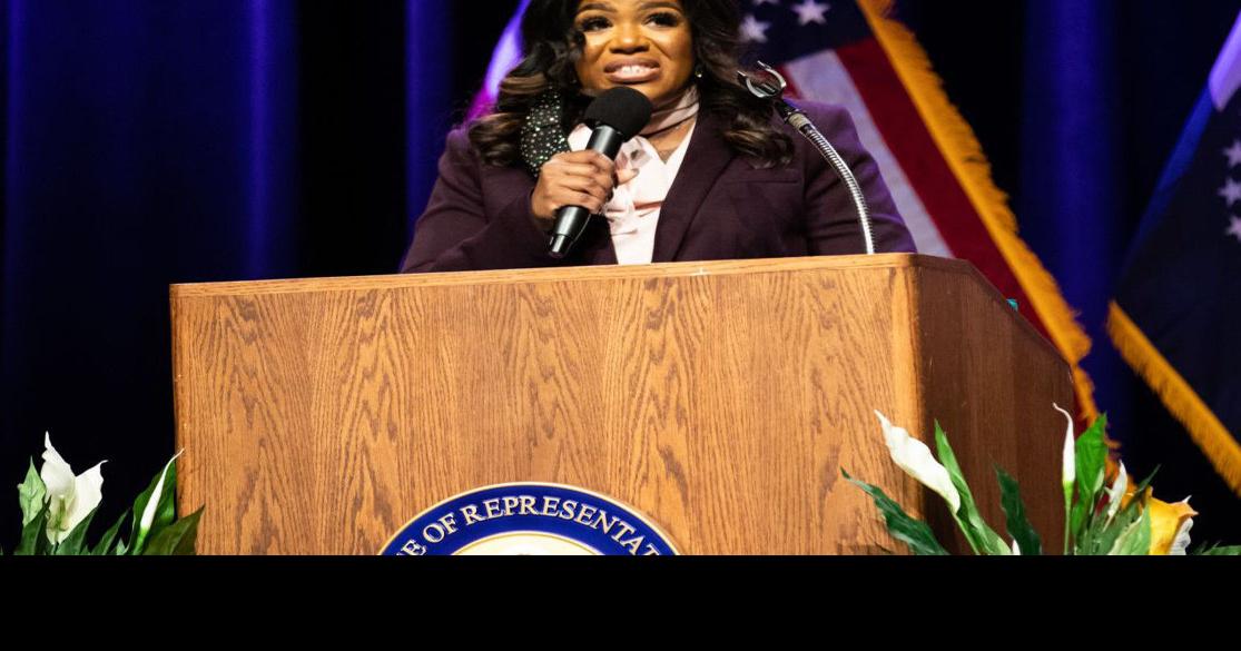 Cori Bush speaks to St. Louis after local swearing in ceremony