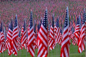 Flags of Valor memorial on Art Hill marks 25th anniversary of September 11 terrorist attacks