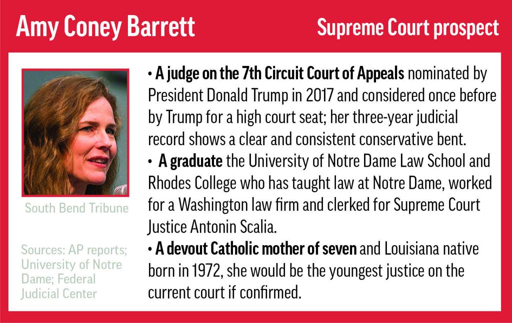 Trump Intends To Choose Amy Coney Barrett For Supreme Court Seat Gop Sources Say Nation Stltoday Com