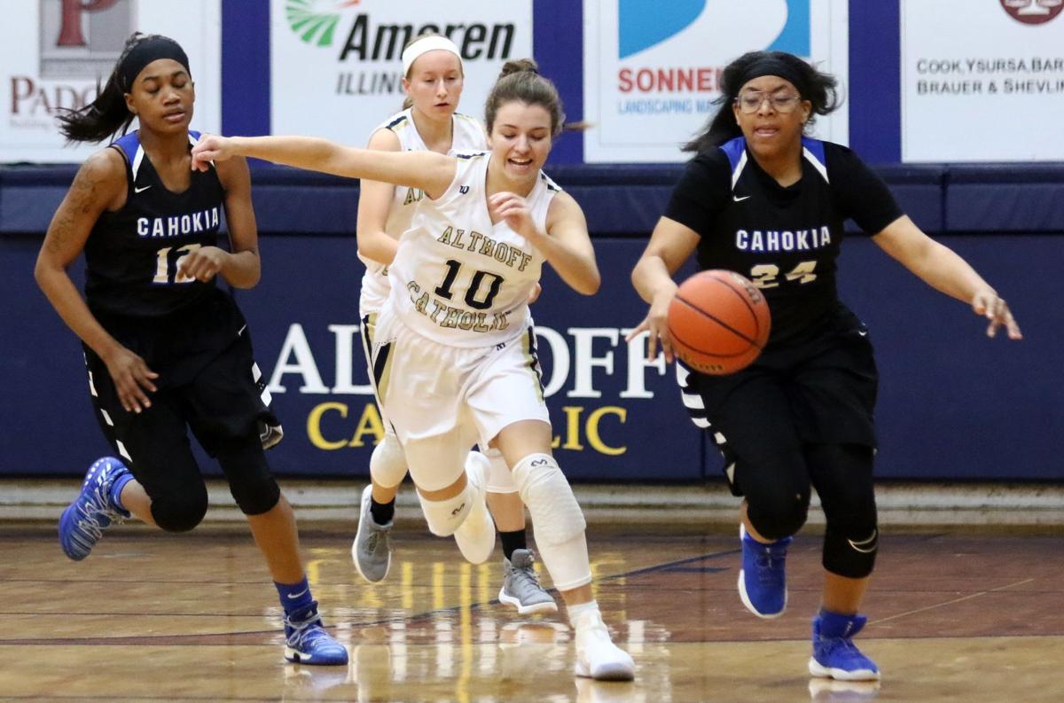 Siekmann Althoff Overcome Turnovers To Down Rival Cahokia Girls Basketball Stltoday Com