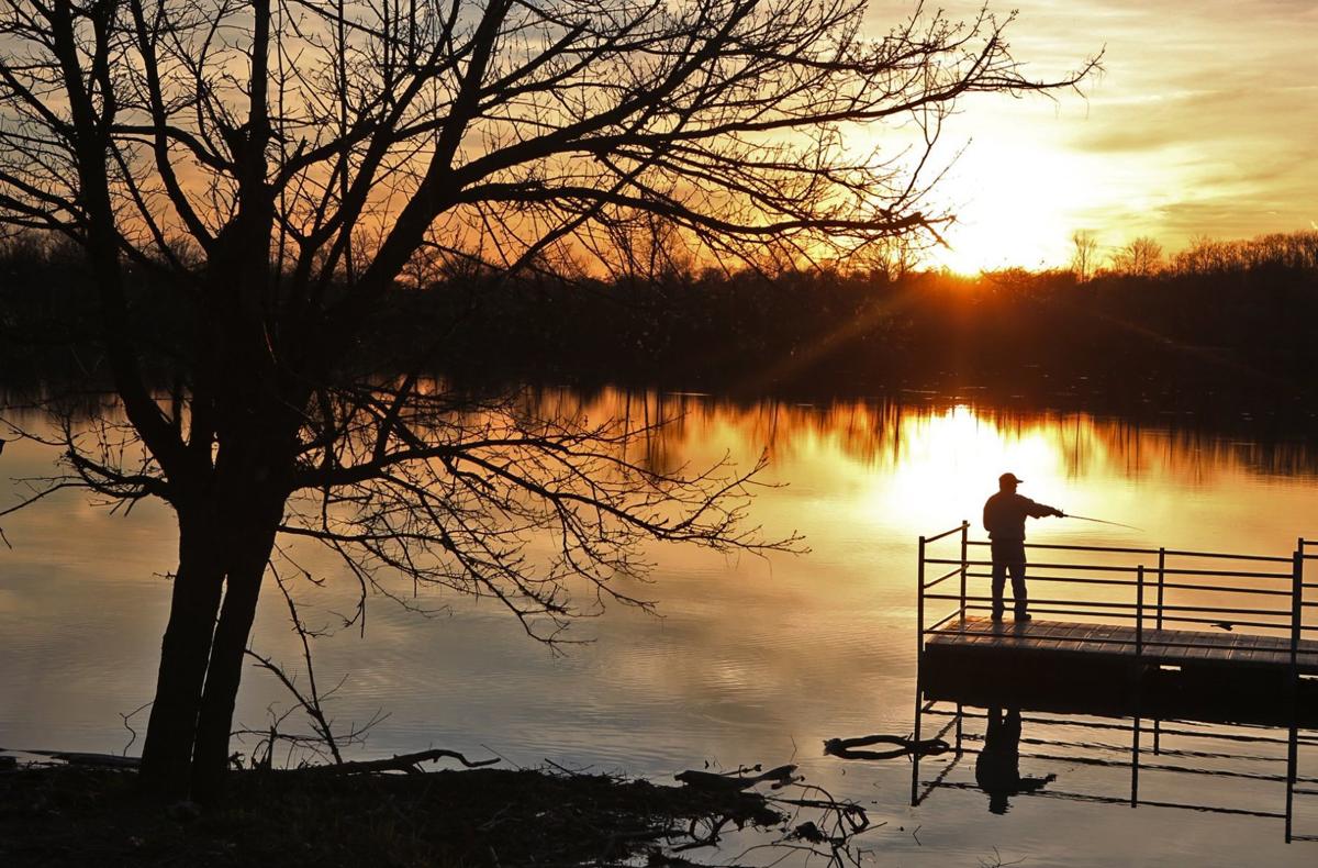Sundown at Simpson Lake in Valley Park