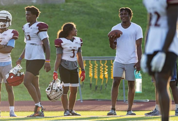 Football practice at De Smet