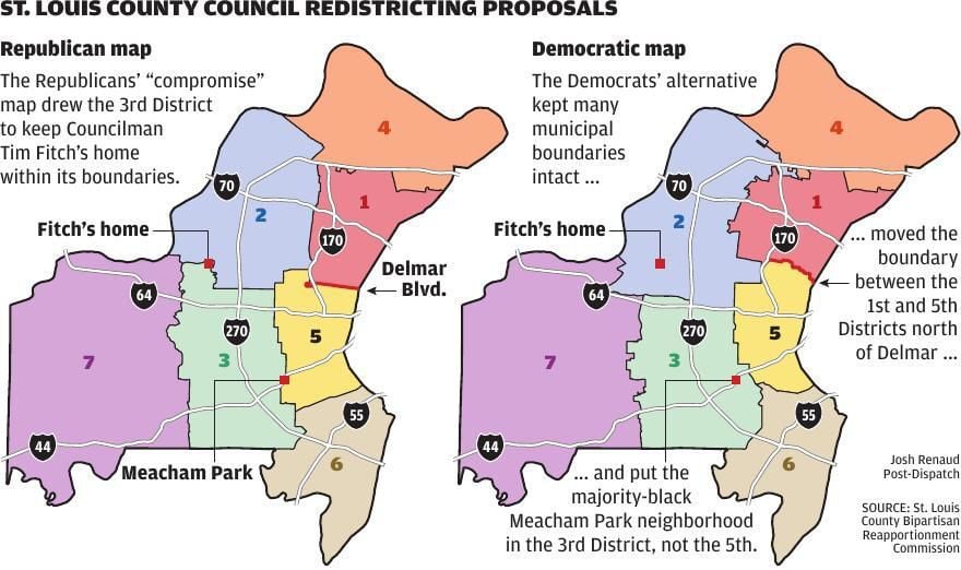 St. Louis County Council redistricting proposals