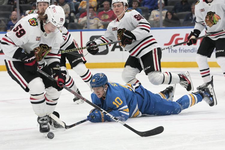 The Ӱԭ Blues host Chicago Blackhawks