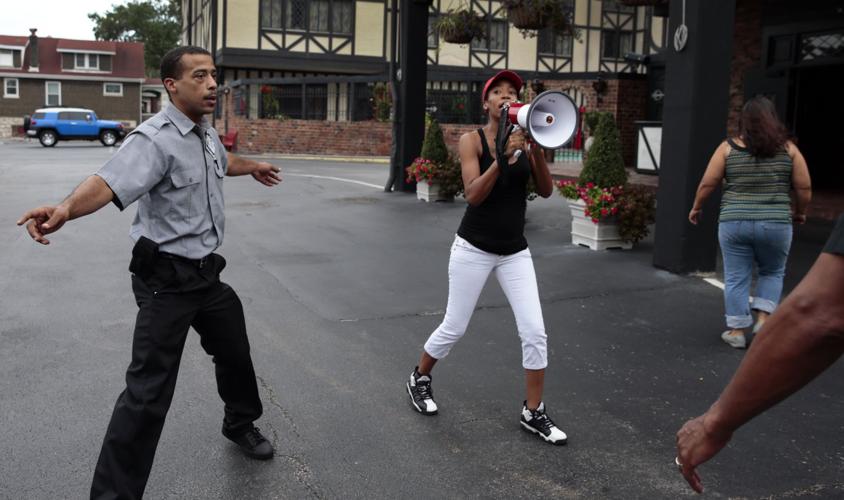 Protesters enter The Cheshire hotel