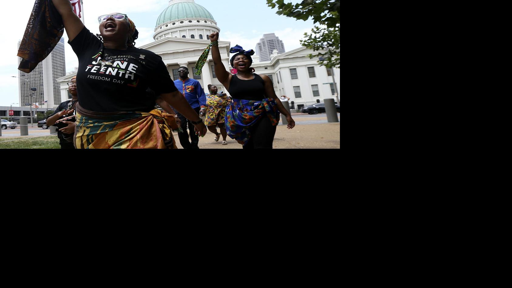 Photos Celebrating with a march and flower release into the