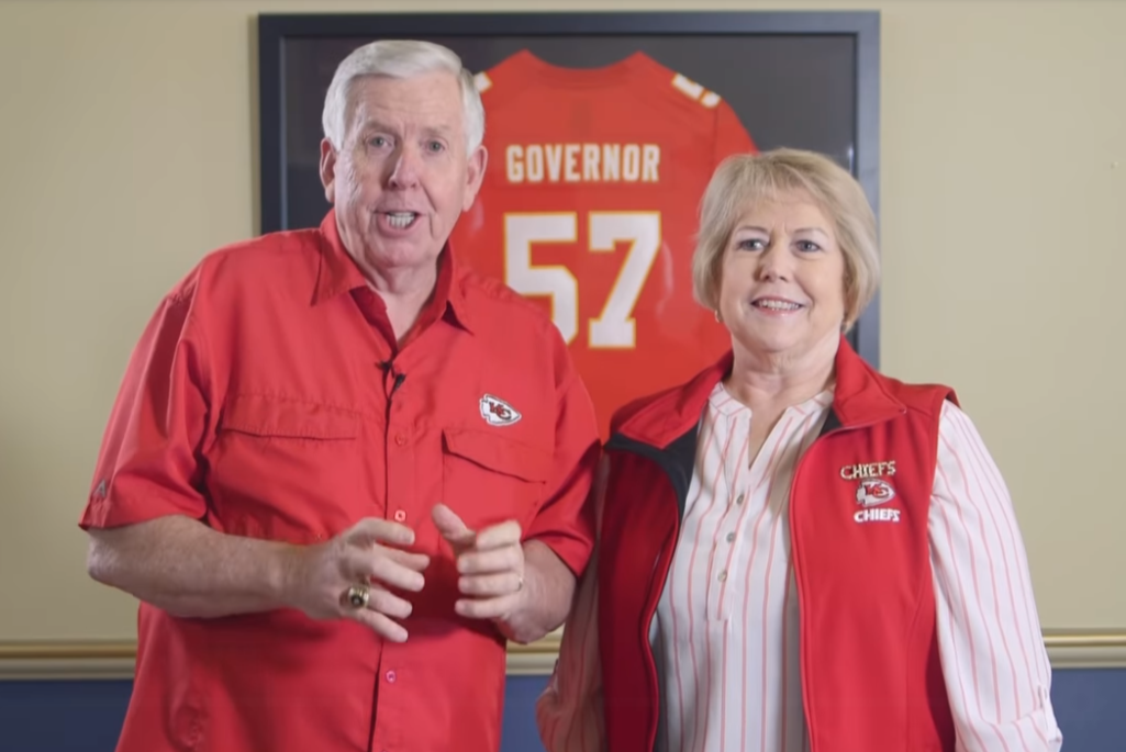 Chiefs fans Mike and Teresa Parson