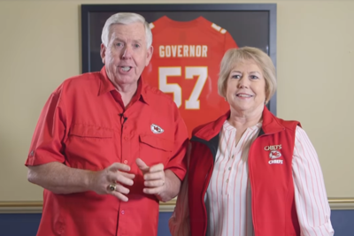 Chiefs fans Mike and Teresa Parson