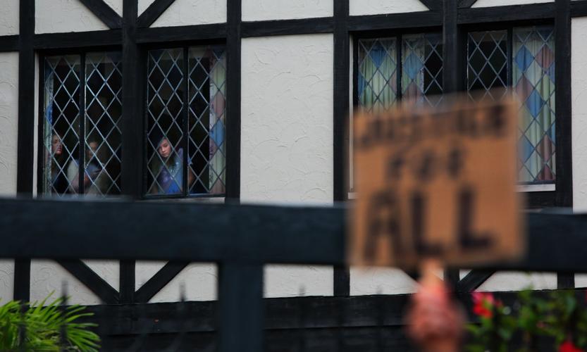 Protesters enter The Cheshire hotel
