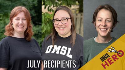 Stacy Pearson, Jennifer Condon and Meghann Humphries receive UMSL Hero Awards