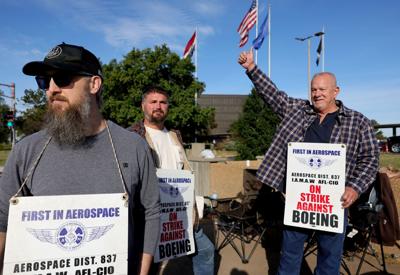 Striking Boeing workers