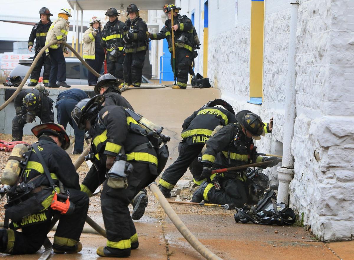 Five alarm warehouse fire in St. Louis