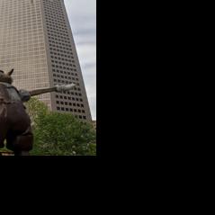 AT&T skyscraper – a vacant 44-story office building in downtown St ...