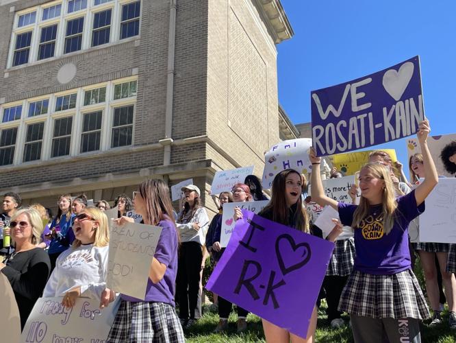 Rally at Rosati-Kain High School