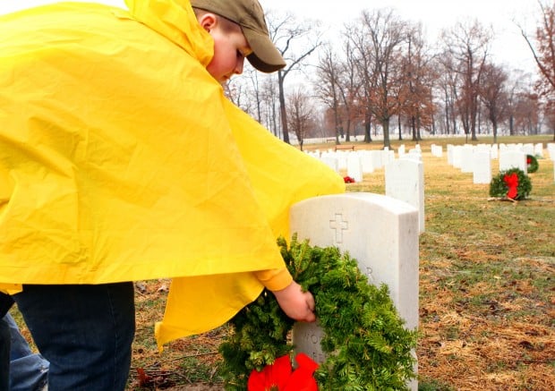 Holiday wreaths at Jefferson Barracks honor those who served