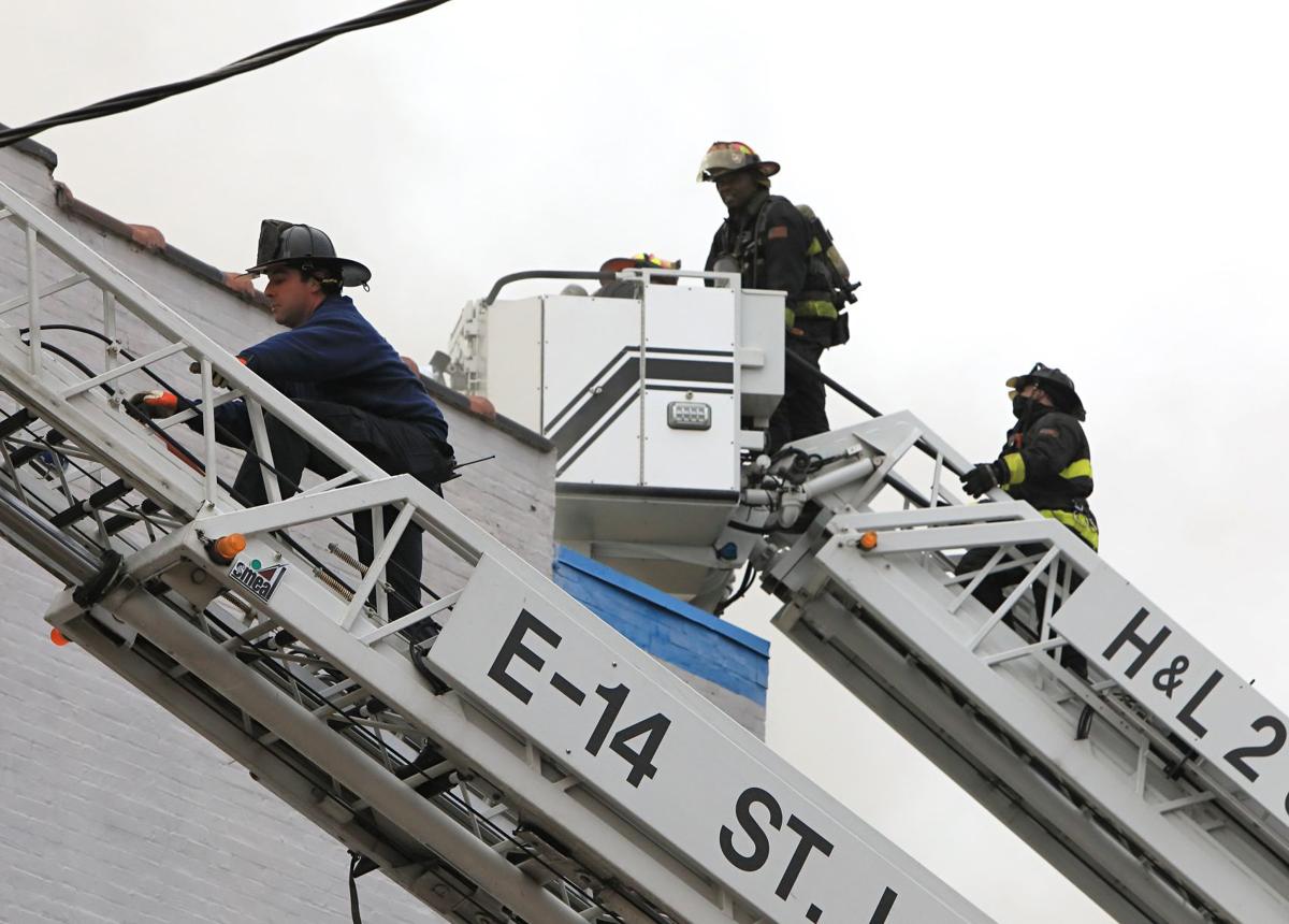 Five alarm warehouse fire in St. Louis