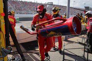 Racers compete in the Enjoy Illinois 300 NASCAR Cup Series at the World Wide Technology Raceway