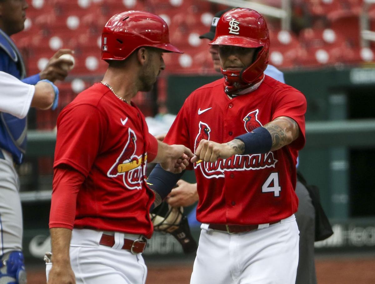 Cardinals play the Royals in an exhibition game at Busch Stadium