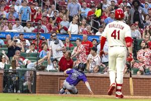 Cardinals take on Rockies at Busch Stadium