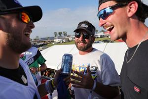 Racers compete in the Enjoy Illinois 300 NASCAR Cup Series at the World Wide Technology Raceway