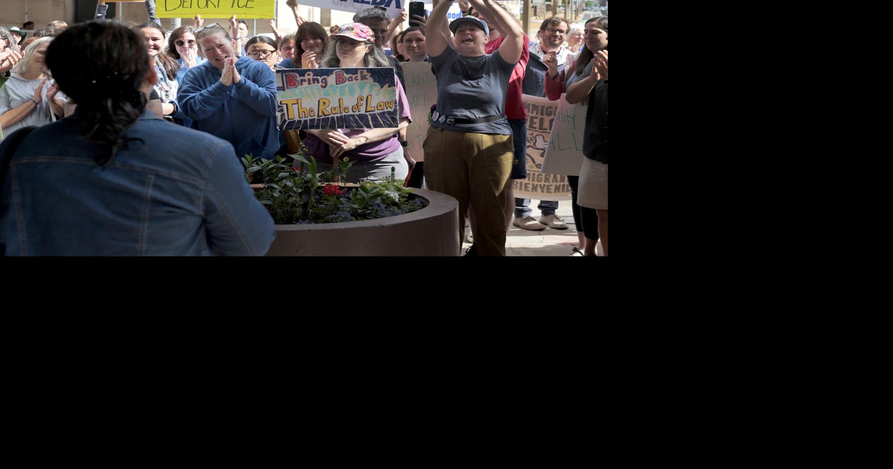 Photos: Hundreds in Maplewood Richmond Heights community rally against deportation of school janitors