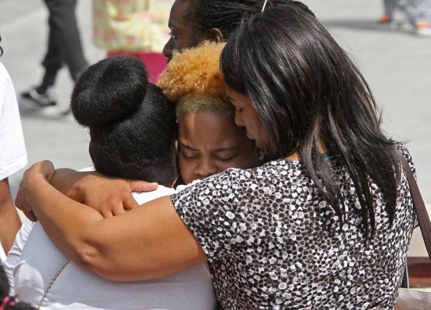 People protest the shooting of Michael Brown