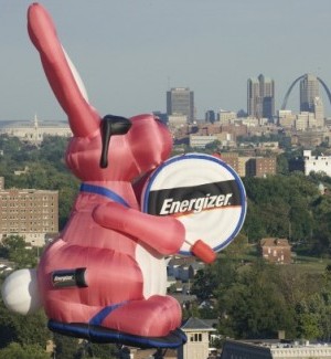 Energizer Bunny balloon pilot keeps going and going : Entertainment