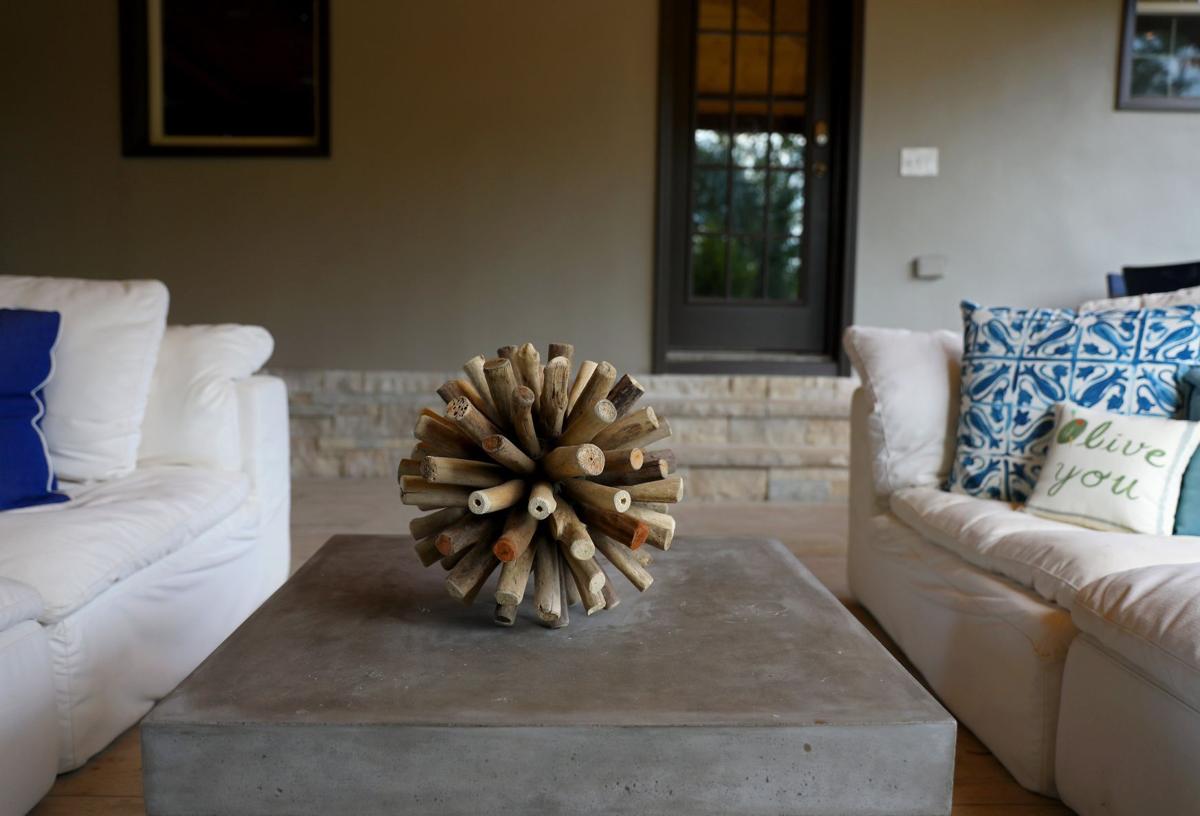 The outdoor living room in this Kirkwood home is an absolute stunner