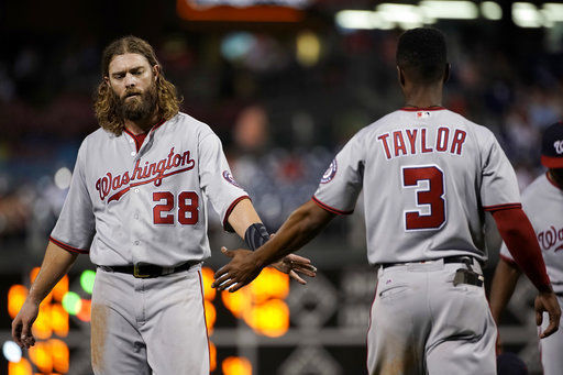 Taylor homers to lead Nationals past Phillies