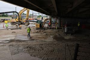I-44 prepares to open as sinkhole near The Dome at America’s Center is filled and repaired
