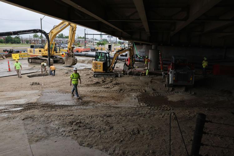 I-44 prepares to open as sinkhole near The Dome at America’s Center is filled and repaired