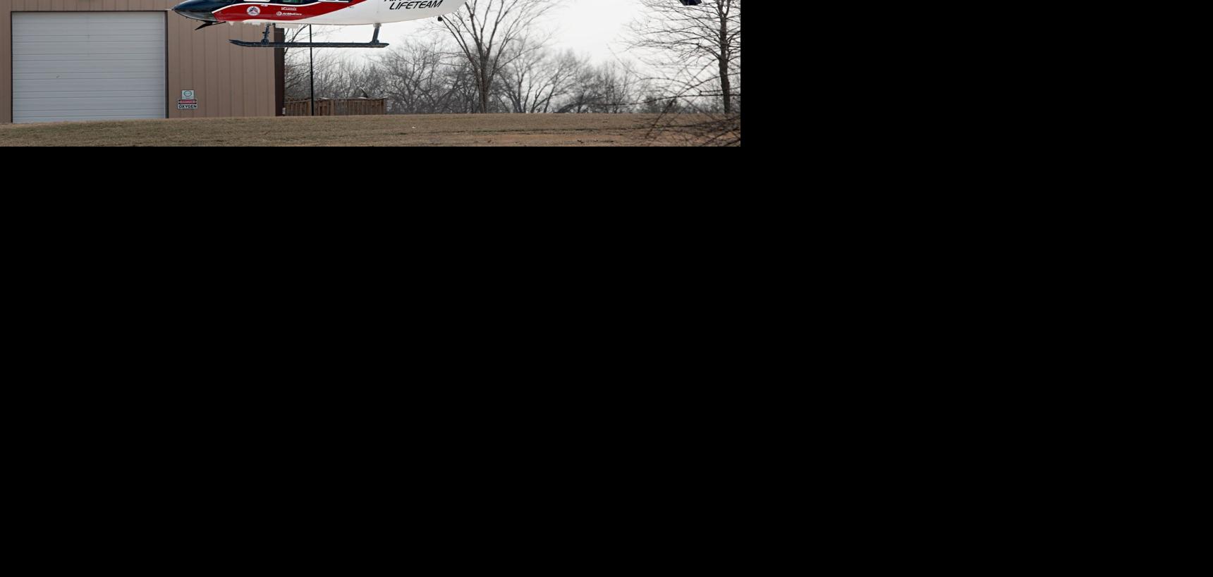 Air Evac helicopter in Troy, Mo