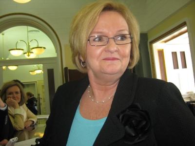 Sen. Claire McCaskill, D-Mo., photographed outside the Senate chamber earlier this year.