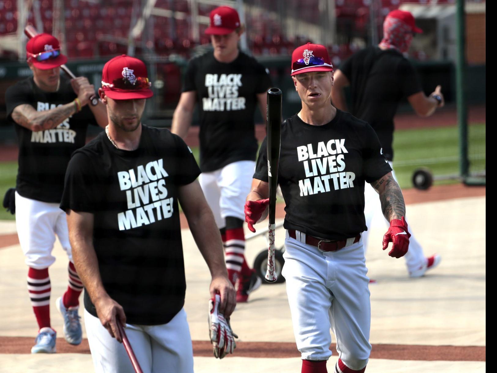 Cardinals Take A Unified Stand By Wearing Black Lives Matter Shirts Not Kneeling Derrick Goold Bird Land Stltoday Com