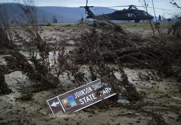 Aftermath of Taum Sauk dam breach