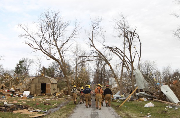 Harrisburg Tornado Aftermath- Firefighters