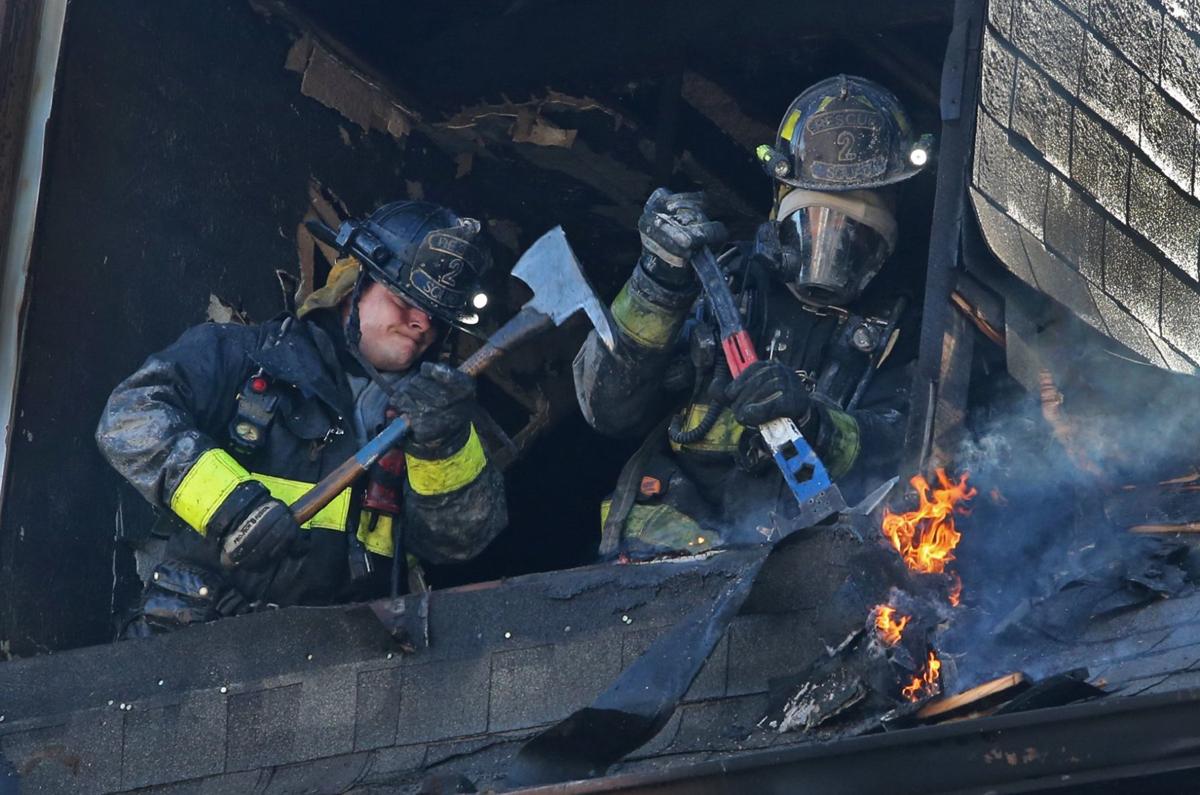 Firefighter injured while fighting an abandoned house fire