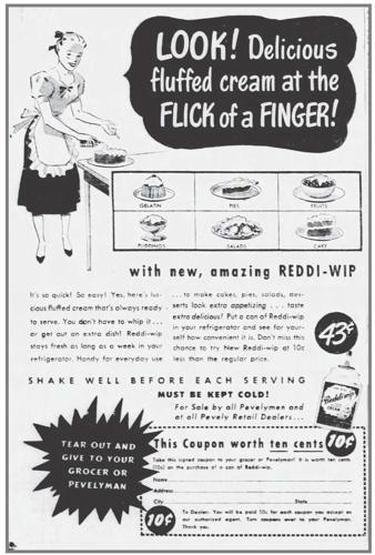 Reddi-wip ad from 1947