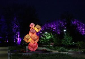 Patterns and light sculpture show at Missouri Botanical Garden