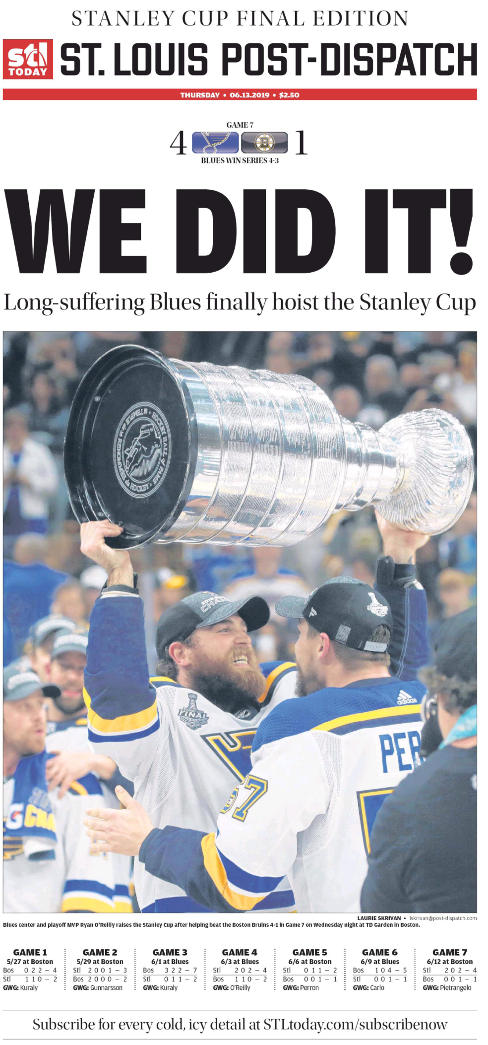 St. Louis Blues Win the Stanley Cup - WSJ