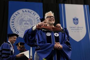 Director James Gunn receives honorary degree from SLU