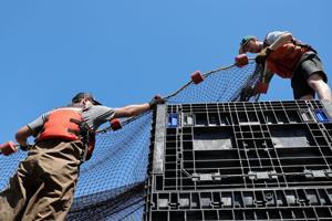 USGS collects nets and conducts research in effort to minimize invasive carp fish at Creve Coeur Lake