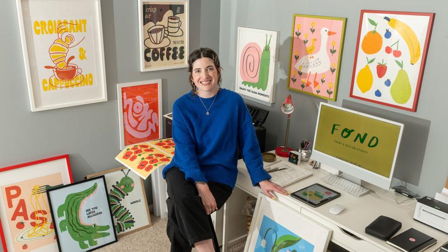 BFA alum Ariel Biggerstaff designs bold, retro-inspired art prints with Fond Printed Goods
