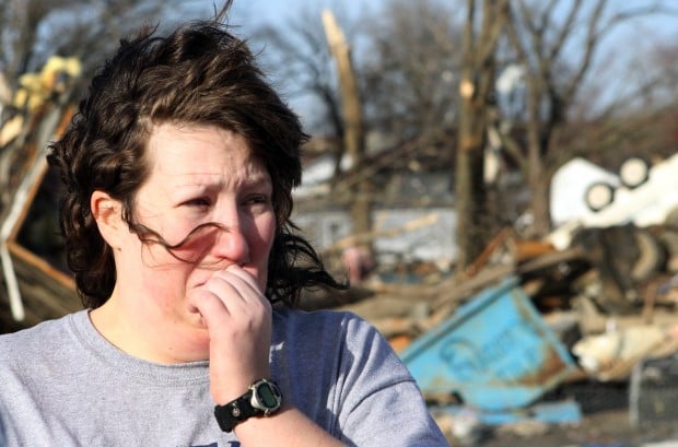 Harrisburg Tornado Aftermath- Amanda Patrick cries